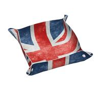 Vassoio in pelle con stampa bandiera dell'Unione Europea, vassoio da scrivania, organizer per gioielli, per cambiamento, chiavi, telefono, occhiali