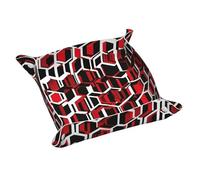 Vassoio in pelle con stampa geometrica astratta per donne, organizer da viaggio, vassoio organizer per gioielli e cosmetici