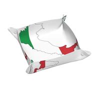 Vassoio in pelle con stampa mappa della bandiera italiana, vassoio dell'organizzatore della cassettiera, per chiavi dell'orologio dei gioielli della Tabella dell'entrata