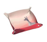 Vassoio in pelle WZYWHJ animali che distogliono lo sguardo Scatola portaoggetti impermeabile e antigraffio 24,9 cm per riporre portafogli, orologi e cosmetici