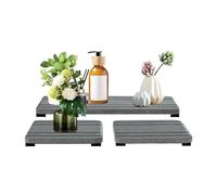 Vassoio in pietra per lavabo, vassoio diatomite assorbe l'acqua - Ripiani per lavabo dal design scanalato - Organizzatore per lavandino asciutto istantaneo per cucina e bagno
