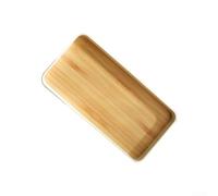 Vassoio in plastica, antiscivolo, rettangolare, piatto da portata, resistente al calore, compatto, colore casuale, 15 x 30 x 2 5 cm, peso 215 g (S)