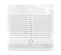 Vassoio in plastica per extension ciglia 20x20 cm, vassoio grande con scala trasparente e 12 tipi di pieghe, pallet a doppia per artisti di ciglia e principianti, materiale PP