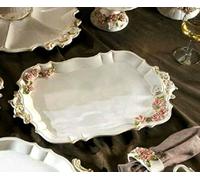 Vassoio in porcellana Capodimonte Vassoi Tondo Quadrato Ovale Made in Italy new
