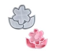 Vassoio in resina a forma di fiore, stampo in silicone robusto per piatti a rilascio facile, stampi per la creazione di gioielli e piatti decorativi stampo per gioielli