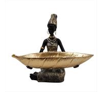 Vassoio in resina con donna nera - Decorazione di lusso per la casa, contenitore porta caramelle, decorazione da tavolo, ornamenti per fruttiera