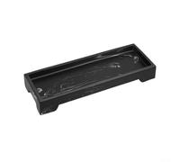 Vassoio in silicone impermeabile per bagno e cucina, perfetto per organizzare dispenser di sapone, spugne e altri oggetti essenziali (nero B)