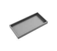 Vassoio in silicone impermeabile, perfetto per organizzare gli oggetti essenziali del bagno come shampoo e sapone con facilità (grigio, 20 x 10 cm)