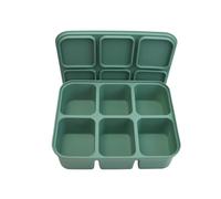 Vassoio in silicone per cubetti di ghiaccio con coperchio, facile da rompere, evita gli odori, salva spazio per la casa, la cucina o l'ufficio