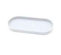 Vassoio in silicone per erogazione di sapone e gestione della spugna infrangibile ed elegante (bianco)