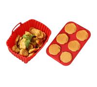Vassoio in silicone per friggitrice senza olio - Tappetino per cestello aria friggitrice in silicone - accessorio antiaderente per forno a microonde congelatore arrosti cucina appartamento