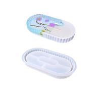 Vassoio in silicone robusto a forma di fiore per caste in resina, forniture artigianali, piatti per la creazione di gioielli e sottobicchieri, piatto in silicone