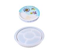 Vassoio in silicone robusto a forma di fiore per caste in resina, forniture artigianali, piatti per la creazione di gioielli e sottobicchieri, piatto in silicone