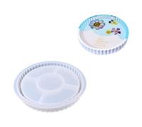 Vassoio in silicone robusto a forma di fiore per caste in resina, forniture artigianali, piatti per la creazione di gioielli e sottobicchieri, piatto in silicone