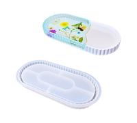 Vassoio in silicone robusto a forma di fiore per caste in resina, forniture artigianali, piatti per la creazione di gioielli e sottobicchieri, piatto in silicone