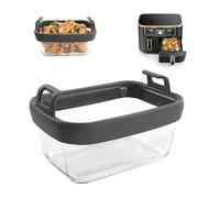 Vassoio in vetro per friggitrice senza olio: stampo riutilizzabile e sicuro, progettato per Ninja Foodi Max Dual Zone AF400EU/AF451EU, accessorio compatibile con altre friggitrici senza olio comuni