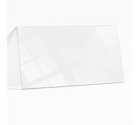 Vassoio in Vetro Rettangolare 140x70 cm | Lastra di Protezione | Installazione Semplice | Con Cuscinetti Antiscivolo | Superficie Liscia | Per Tavoli Mobili Fai Da Te | Decorativo - Bianco Liscio