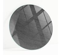 Vassoio in Vetro Rotondo ø 100 cm | Lastra di Protezione | Installazione Semplice | Con Cuscinetti Antiscivolo | Superficie Liscia | Per Tavoli Mobili Fai Da Te | Decorativo - Pietra Naturale