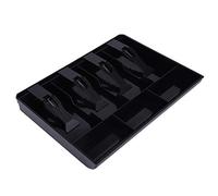 Vassoio Inserto registratore di Cassa, Sostituzione Vassoio Inserto registro cassetto Contanti 4 Banconote 3 Monete Scatola Porta Soldi(Nero)