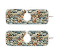 Vassoio intorno al rubinetto per lavello della cucina previene l'umidità appendibile tappetino per lavello per cucina previene l'accumulo di umidità 37,8 cm - motivo floreale nuvola in stile cinese