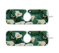 vassoio intorno rubinetto per lavello da cucina assorbente appendibile 2 tappetini per bancone cucina Bagno Contatore 14 9 "Chic Calla Lily Turchese