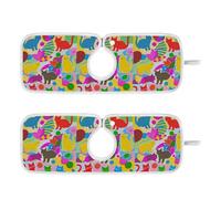 Vassoio intorno rubinetto per lavello da cucina riutilizzabile e decorato appeso 2 Pack lavello da cucina tappetino per lavello da cucina e lavandino da bagno 76,2 cm colorato carino gattino