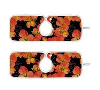 vassoio intorno rubinetto per lavello da cucina riutilizzabile e decorato appeso 2 Pack lavello opaco per cucina cucina bagni 14 9 "Barbados Orgoglio delle Barbados Bellezza Fiore