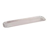 Vassoio Jabar dal design vintage per cibi e bevande, argento 58 cm | Jabar combina alluminio argentato e stile vintage: il vassoio lungo 58 cm e largo appena 12 cm presenta contorni sottili.