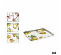 Vassoio La Mediterránea 27 x 21 cm Frutta 18 Unità