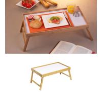 Vassoio Letto Bambù HxLxP 22x50x30cm Tavolo Letto Vassoio Colazione Vassoio d...