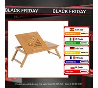 Vassoio letto pieghevole reclinabile da tavolo per laptop Homcom in bambù