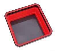 Vassoio magnetico pieghevole in silicone per riporre oggetti, 11,4 cm, design compatto per progetti fai da te e riparazioni domestiche (rosso)