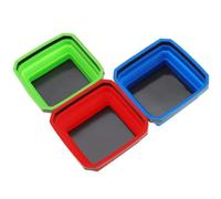 Vassoio magnetico pieghevole per viti da 11,4 cm, set di 3 pezzi in silicone, design pieghevole per officine e riparazioni domestiche, antiscivolo e antigraffio