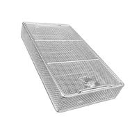 Vassoio Medico-chirurgico, Cesto A Rete In Acciaio Inox Con Coperchio, Cesto Di Sterilizzazione Per Strumenti Chirurgici, Maglia Da 4 Mm/0,16 Pollici, Per Sala Operatoria, Dentale(40x25cm/15.7x9.8in)
