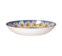 Vassoio Melamina Ovale Narciso Blu con Decori 40x25 cm - Tognana