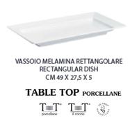 VASSOIO MELAMINA RETT.RE CM.49X27,5X5h B.CO