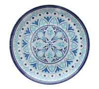 Vassoio Melamina Tondo Cefalù Blu con Decori ø 45 cm - Tognana