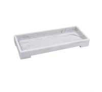 Vassoio minimalista in silicone per bagno e cucina per riporre sapone e spugne (bianco B)