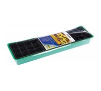 Vassoio miniserra Stocker con vasetti in plastica 55,5 x 14,5 x h11 cm