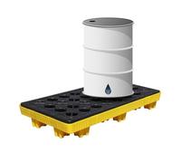 Vassoio modulare di contenimento delle fuoriuscite del tamburo dell'olio Pallet anti perdite con grata 120x60x18cm piattaforma durevole di fuoriuscita per serbatoi dell'olio Pallet di fuoriuscita del