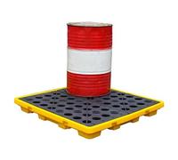 Vassoio modulare di contenimento delle fuoriuscite, pallet in plastica robusta per prevenire le perdite, 120 x 120 x 10 cm, ideale per la conservazione sicura di sostanze chimiche, soluzione durevole