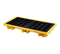 Vassoio Modulare For Il Contenimento Di Fuoriuscite Olio - Piattaforma A Prova Perdite For Lo Stoccaggio Fusti Contenitore In Plastica For Carichi Pesanti(130 * 68 * 15cm)