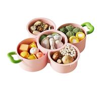 Vassoio multi scomparto per preparazioni alimentari con base di drenaggio, design impilabile per risparmiare spazio in cucina e riporre in modo efficiente il vassoio impilabile per verdure diviso con