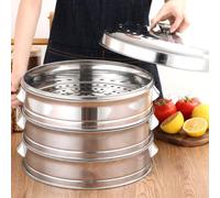 Vassoio multiuso in acciaio inox per cucinare in modo sano, per cucinare verdure, riso e altro (cottura a vapore da 20 cm)