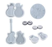 Vassoio multiuso in resina siliconica robusta a forma di chitarra per caste epossidiche e decorazioni per la casa, forniture artigianali per festival