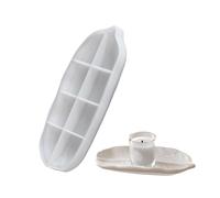 Vassoio multiuso in silicone a forma di foglia, aggiunge calore, portatile, per riunioni domestiche e caffetterie, vassoio decorativo