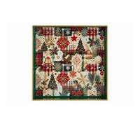 VASSOIO natalizio in melanina con soggetti di natale 30x30x4 cm 1G9I