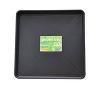 Vassoio nero in plastica rigida sottovaso robusto resistente Garland 60x60x7 cm