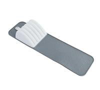 Vassoio organizer compatto per coltelli, con 5 scomparti, antiscivolo, grigio e bianco, per cassetti fino a 30 cm