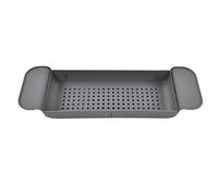Vassoio Organizer Espandibile per Vasca da Bagno, Portaoggetti Multifunzione in PP, Mensola da Bagno (Grigio)